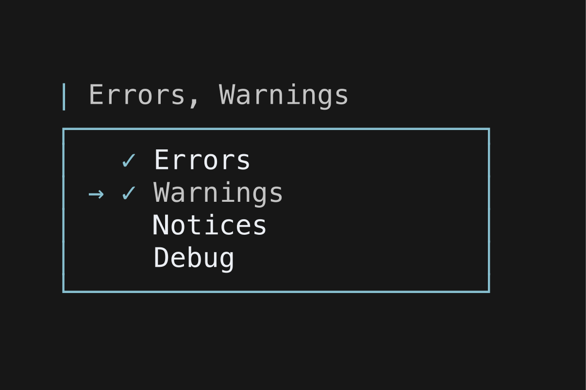 An open multi-select with two options ticked
