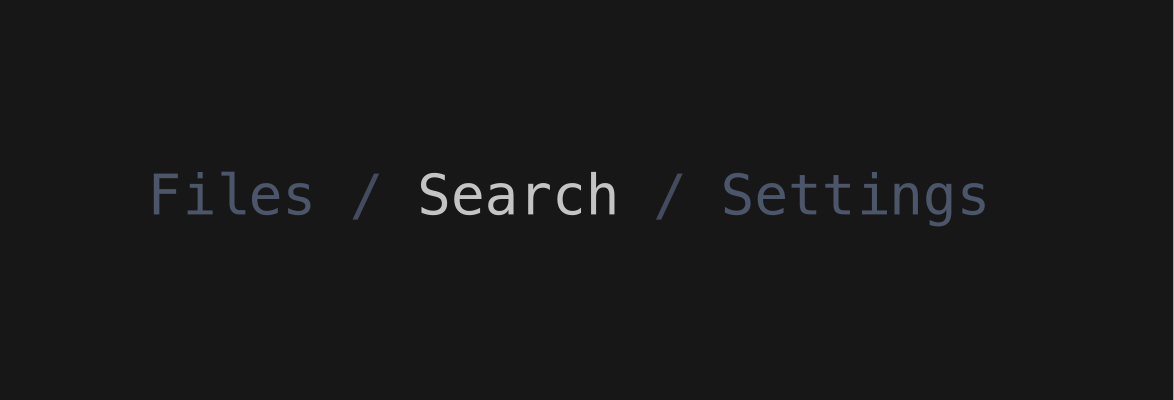 Three tabs with the middle one current